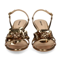 LOLA CRUZ Sandalias con tacón de Mujer 035Z17BK ORO