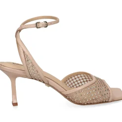 LOLA CRUZ Sandalias con tacón de Mujer 190Z13BK NUDE
