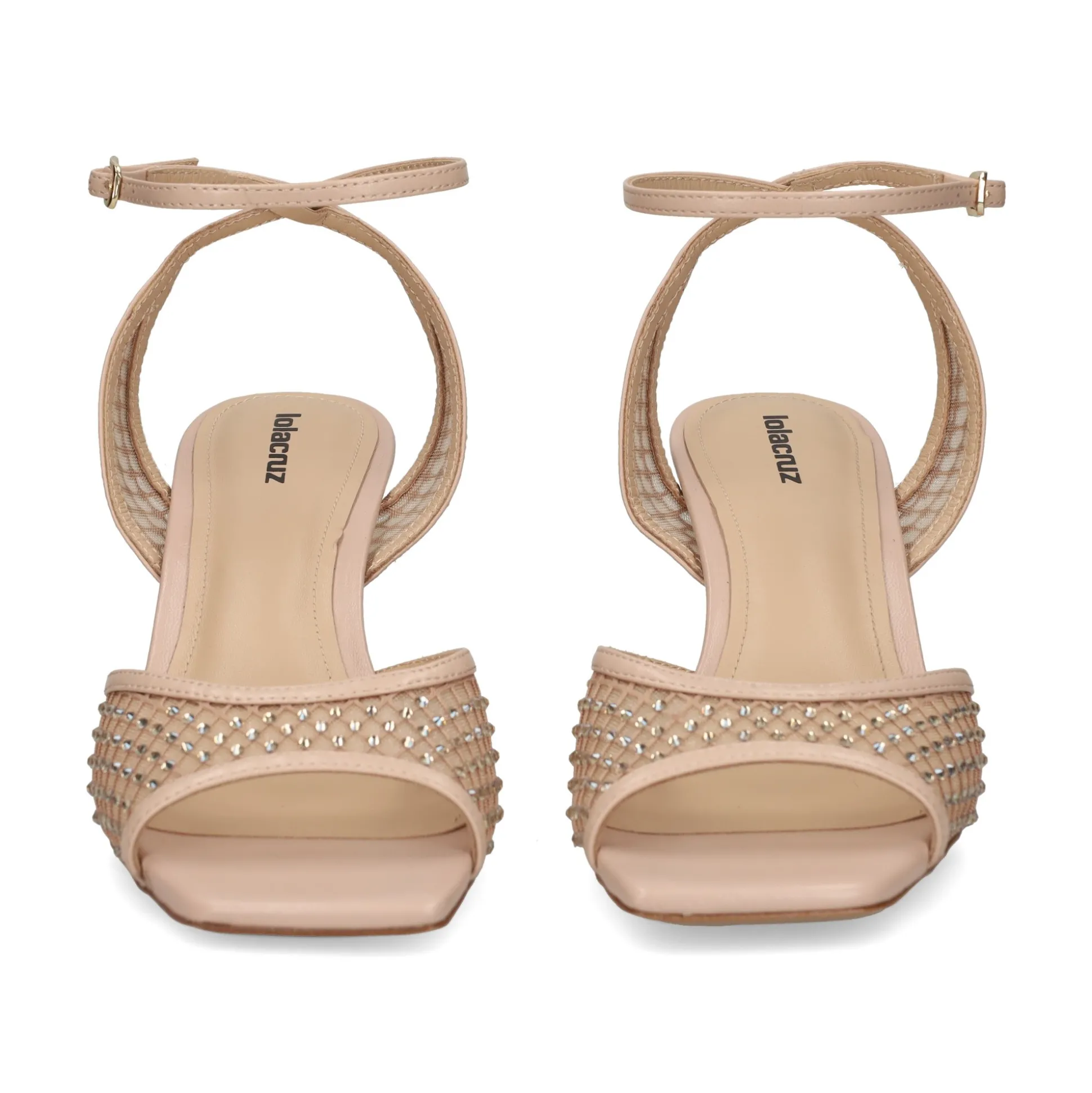 LOLA CRUZ Sandalias con tacón de Mujer 190Z13BK NUDE