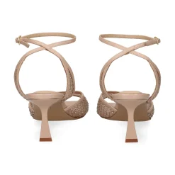 LOLA CRUZ Sandalias con tacón de Mujer 190Z13BK NUDE
