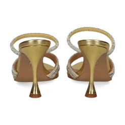 LOLA CRUZ Sandalias con tacón de Mujer 263Z19BK ORO