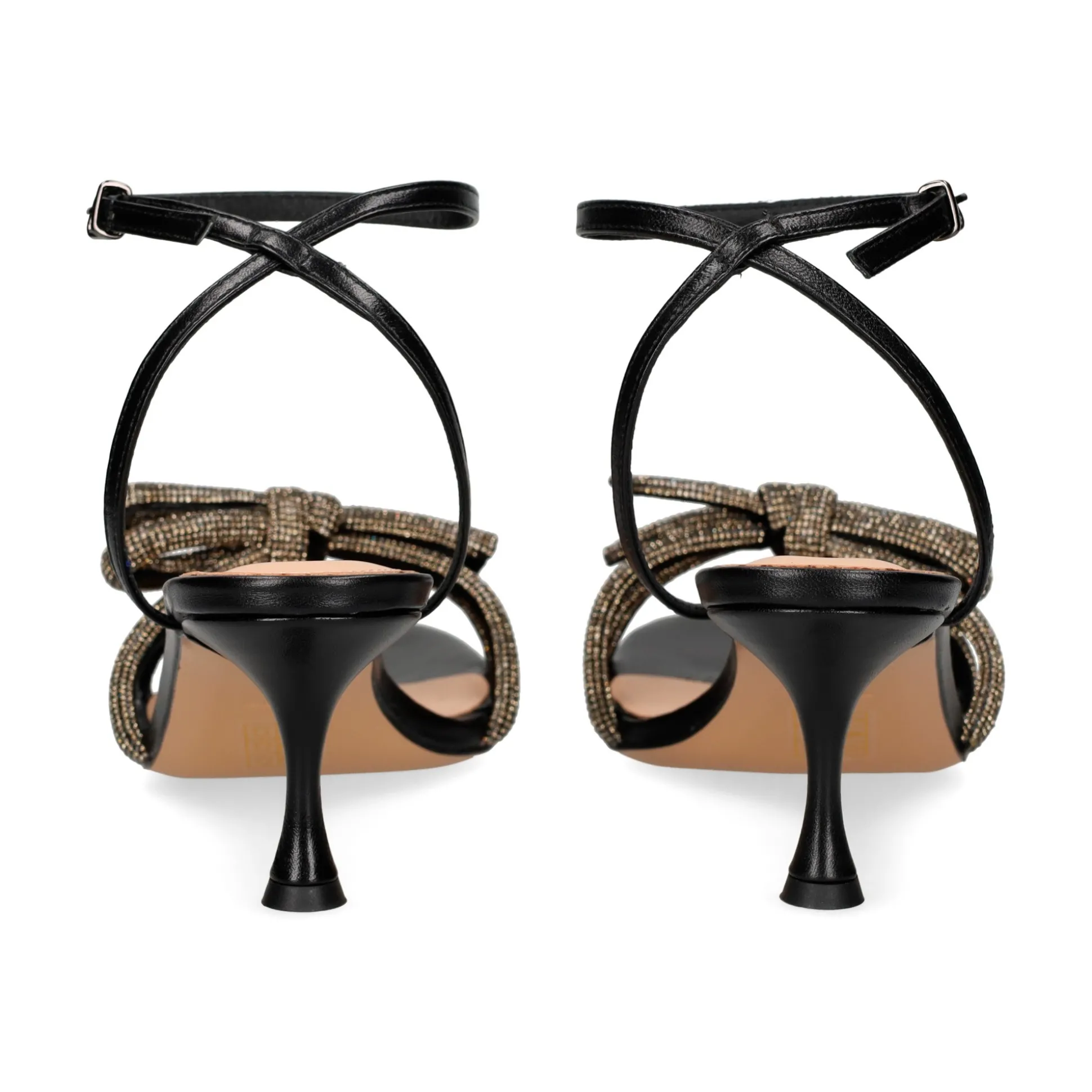 LOLA CRUZ Sandalias con tacón de Mujer 250Z13BK NEGRO