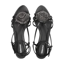 LOLA CRUZ Sandalias planas de Mujer 057Z13BK NEGRO