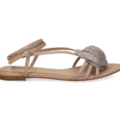 LOLA CRUZ Sandalias planas de Mujer 057Z13BK NUDE