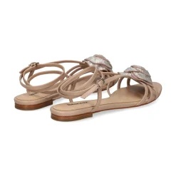 LOLA CRUZ Sandalias planas de Mujer 057Z13BK NUDE
