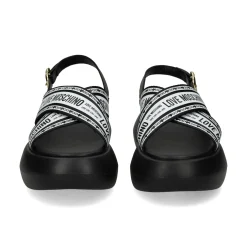 LOVE MOSCHINO Sandalias con plataforma de Mujer JA16207I0M 00A BLACK-WHITE