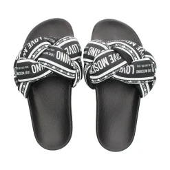 LOVE MOSCHINO Sandalias planas de Mujer JA28312G0O 00A NERO-BIANCO