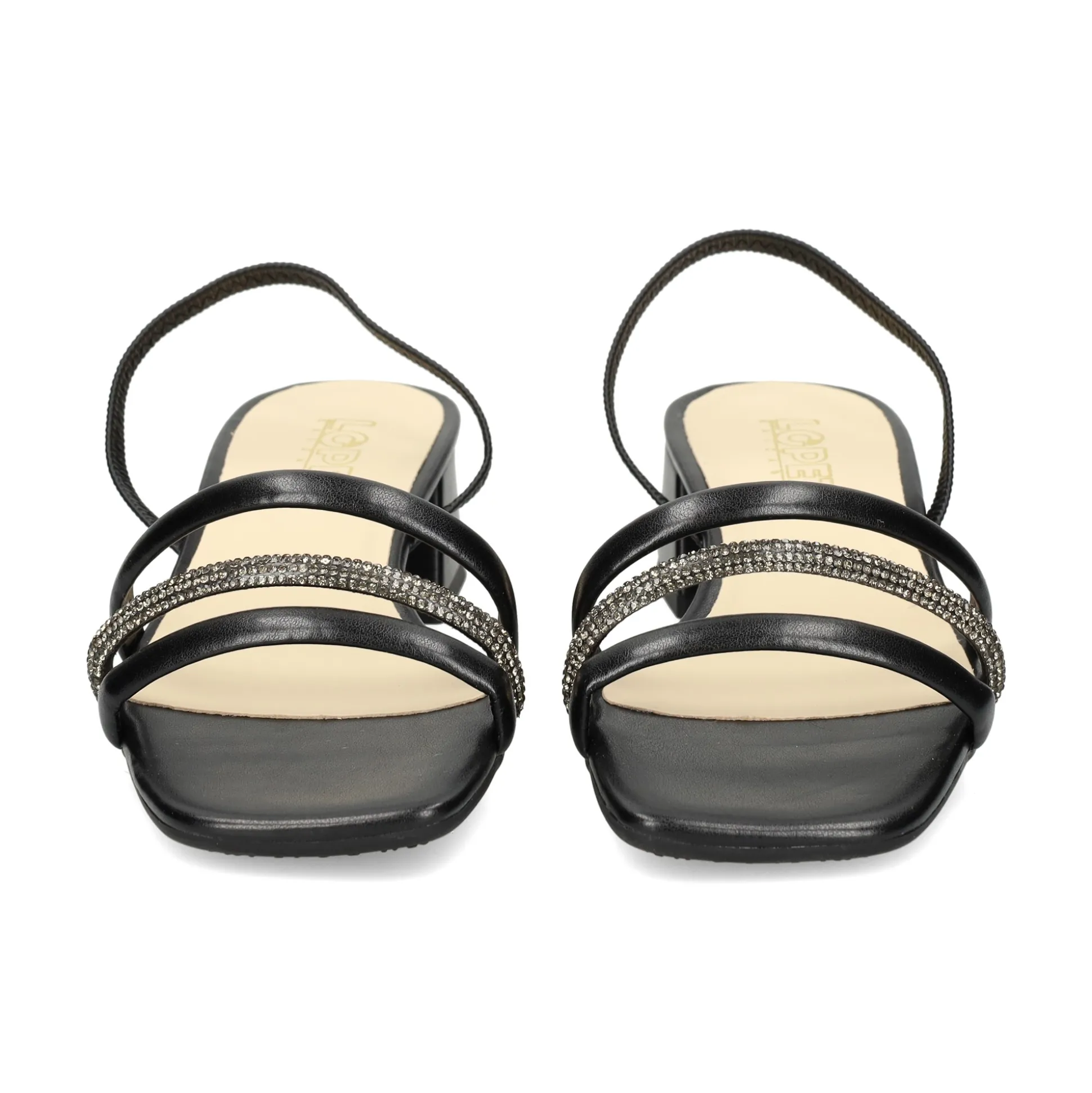 LÓPEZ Sandalias con tacón de Mujer 24529 NEGRO