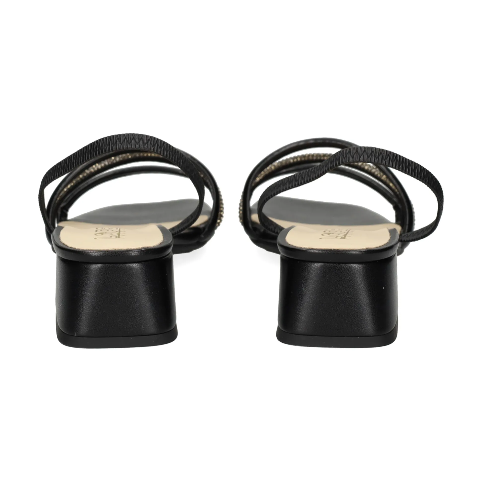 LÓPEZ Sandalias con tacón de Mujer 24529 NEGRO