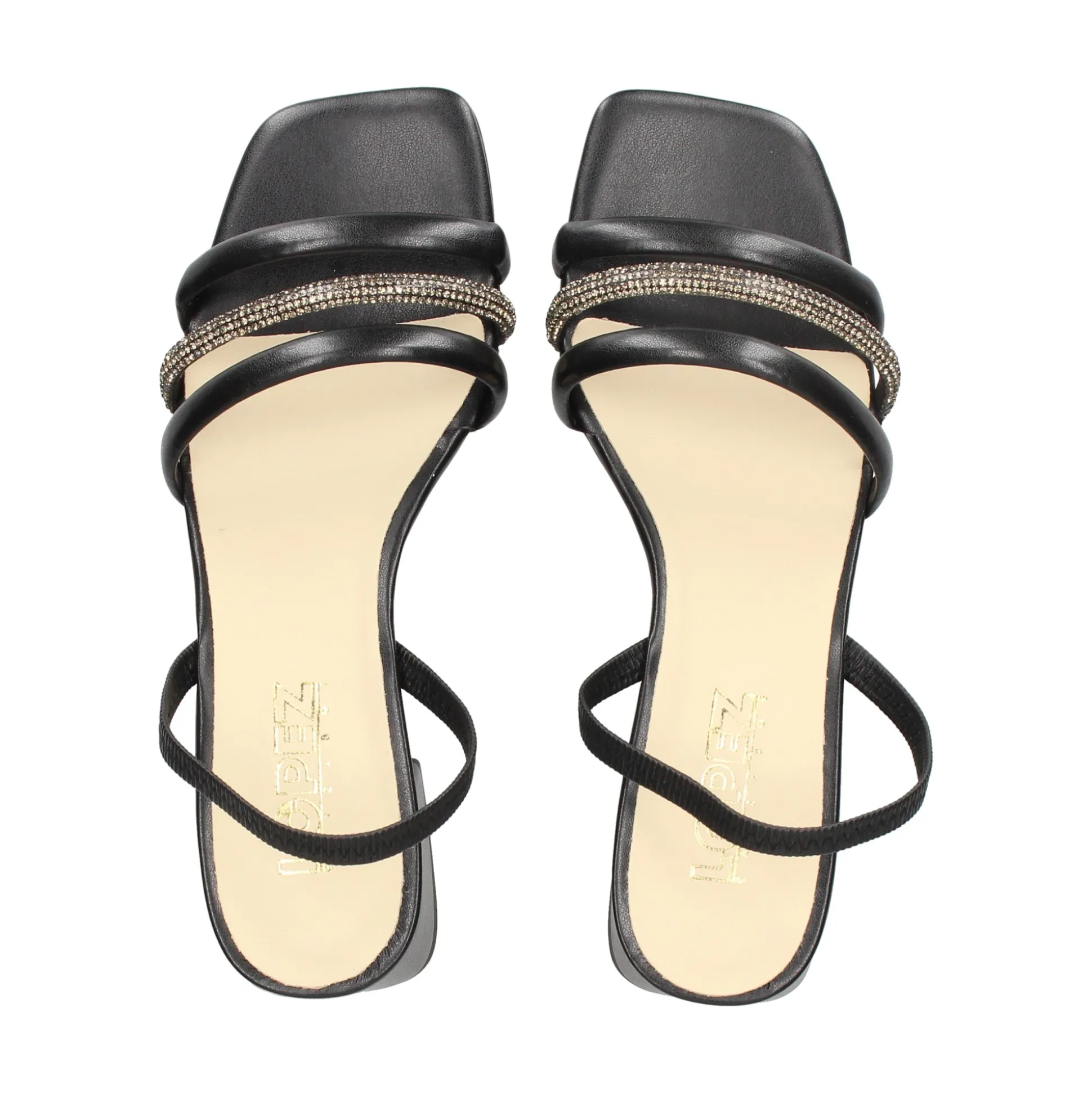 LÓPEZ Sandalias con tacón de Mujer 24529 NEGRO