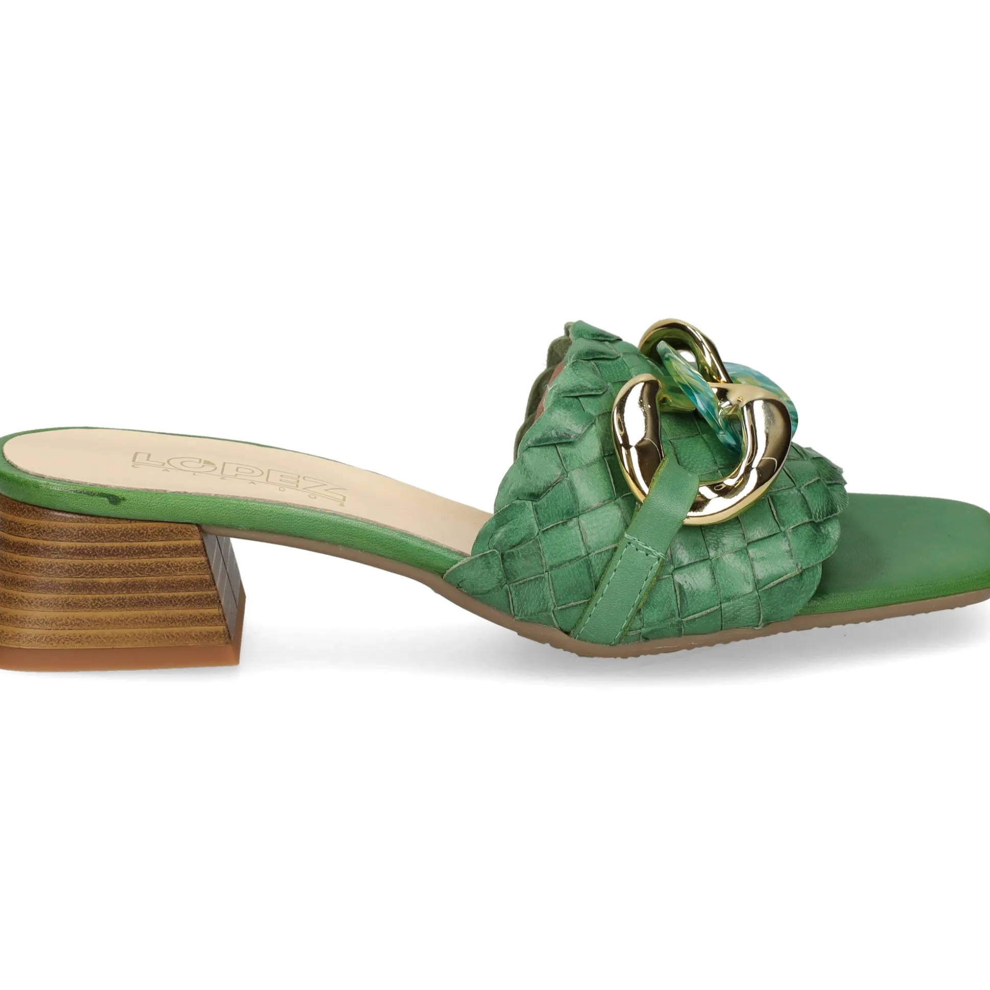 LÓPEZ Sandalias con tacón de Mujer 23425 ESMERALDA