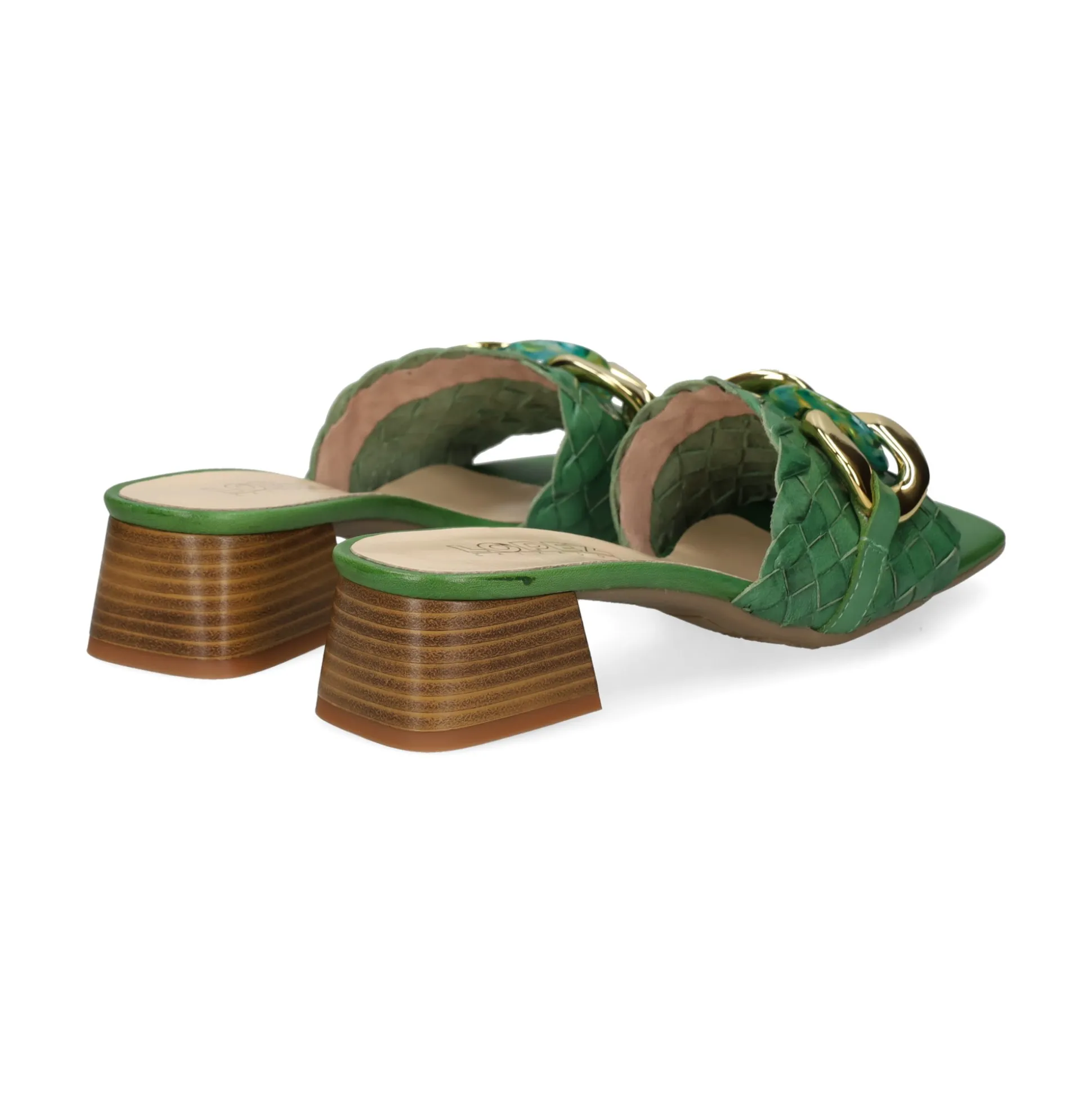 LÓPEZ Sandalias con tacón de Mujer 23425 ESMERALDA