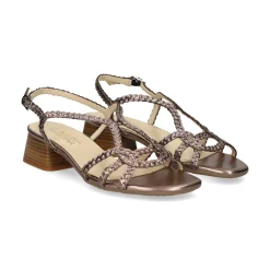 LÓPEZ Sandalias con tacón de Mujer 23126 ACERO