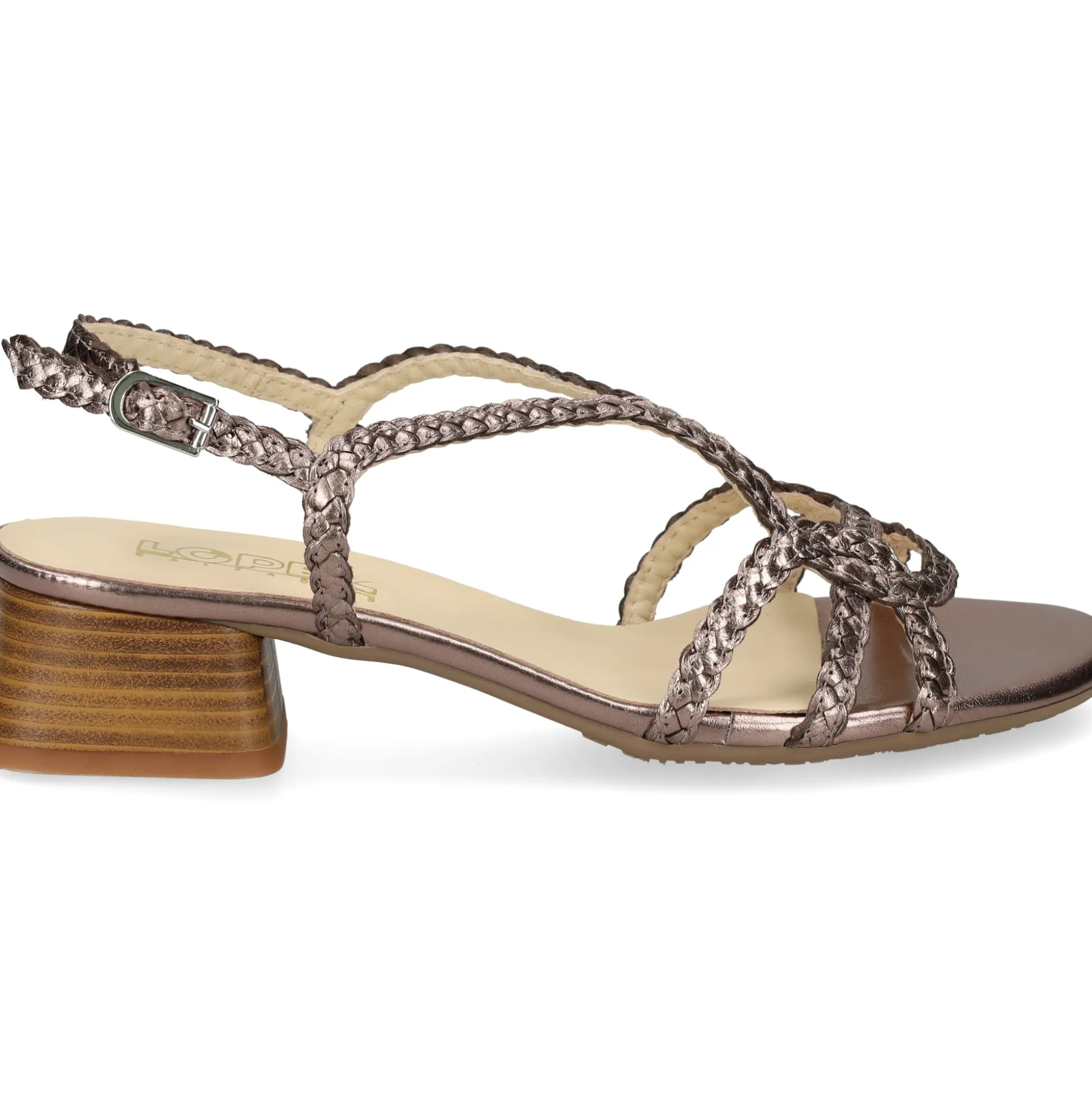 LÓPEZ Sandalias con tacón de Mujer 23126 ACERO