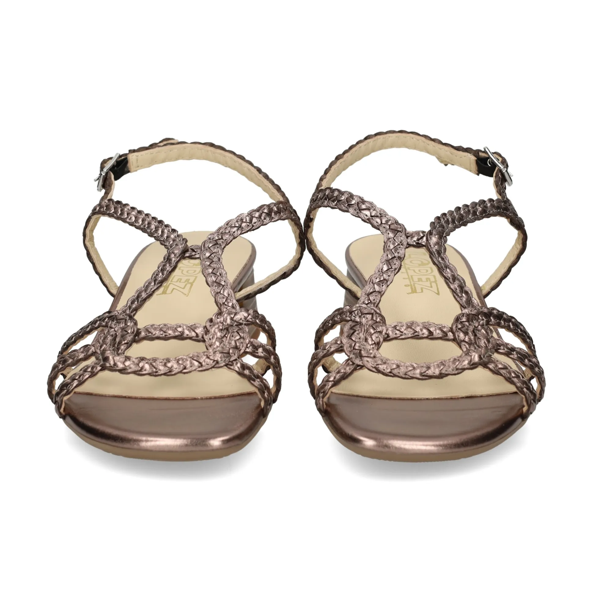 LÓPEZ Sandalias con tacón de Mujer 23126 ACERO