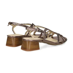 LÓPEZ Sandalias con tacón de Mujer 23126 ACERO