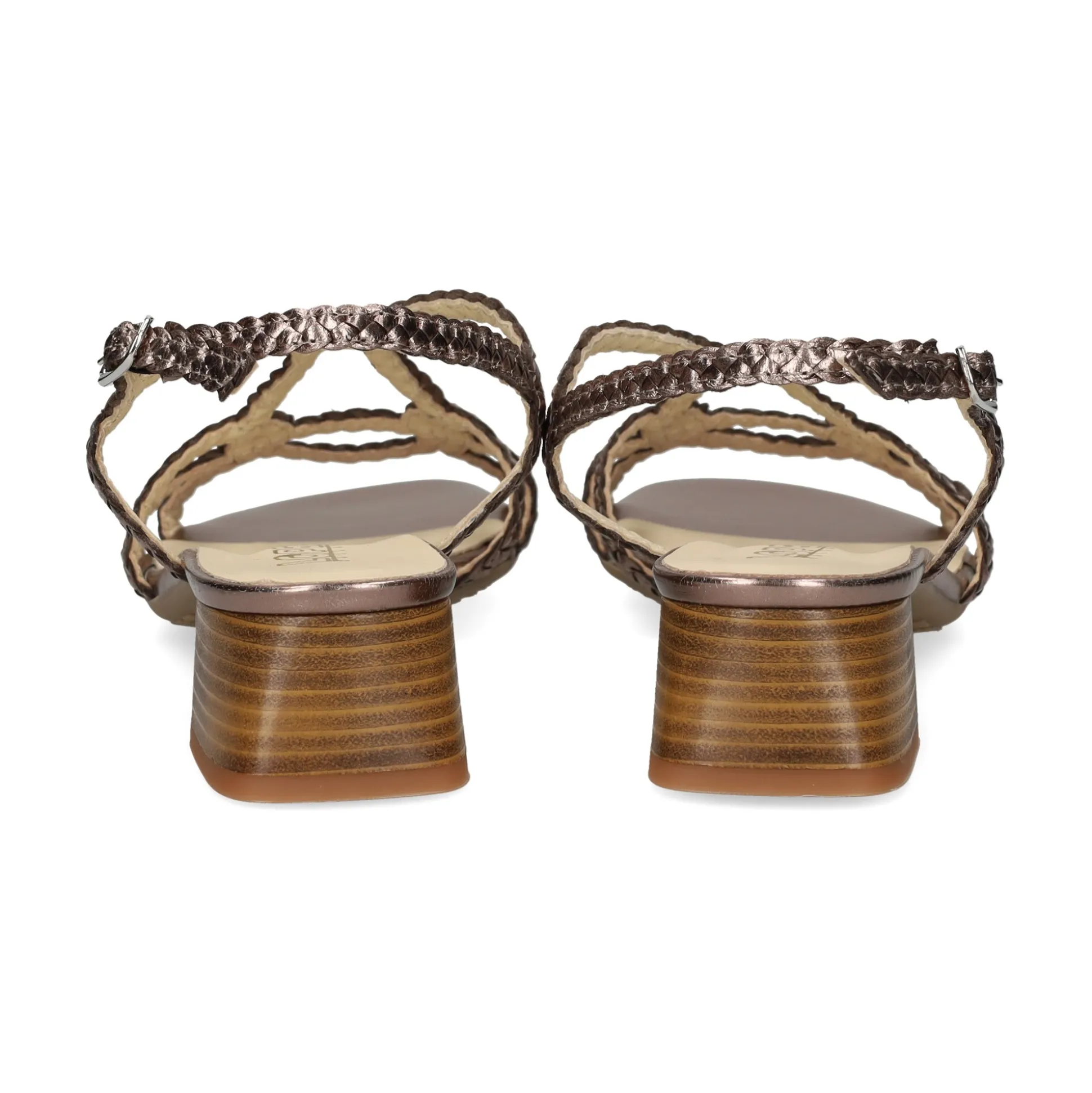 LÓPEZ Sandalias con tacón de Mujer 23126 ACERO