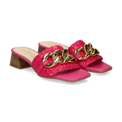 LÓPEZ Sandalias con tacón de Mujer 24521 604 FUXIA