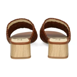 LÓPEZ Sandalias con tacón de Mujer 24524 TABACO