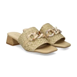 LÓPEZ Sandalias con tacón de Mujer 24524 ARENA