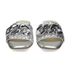 LÓPEZ Sandalias con tacón de Mujer 24521 SILVER