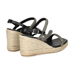 LÓPEZ Sandalias cuña de Mujer 24793 NEGRO