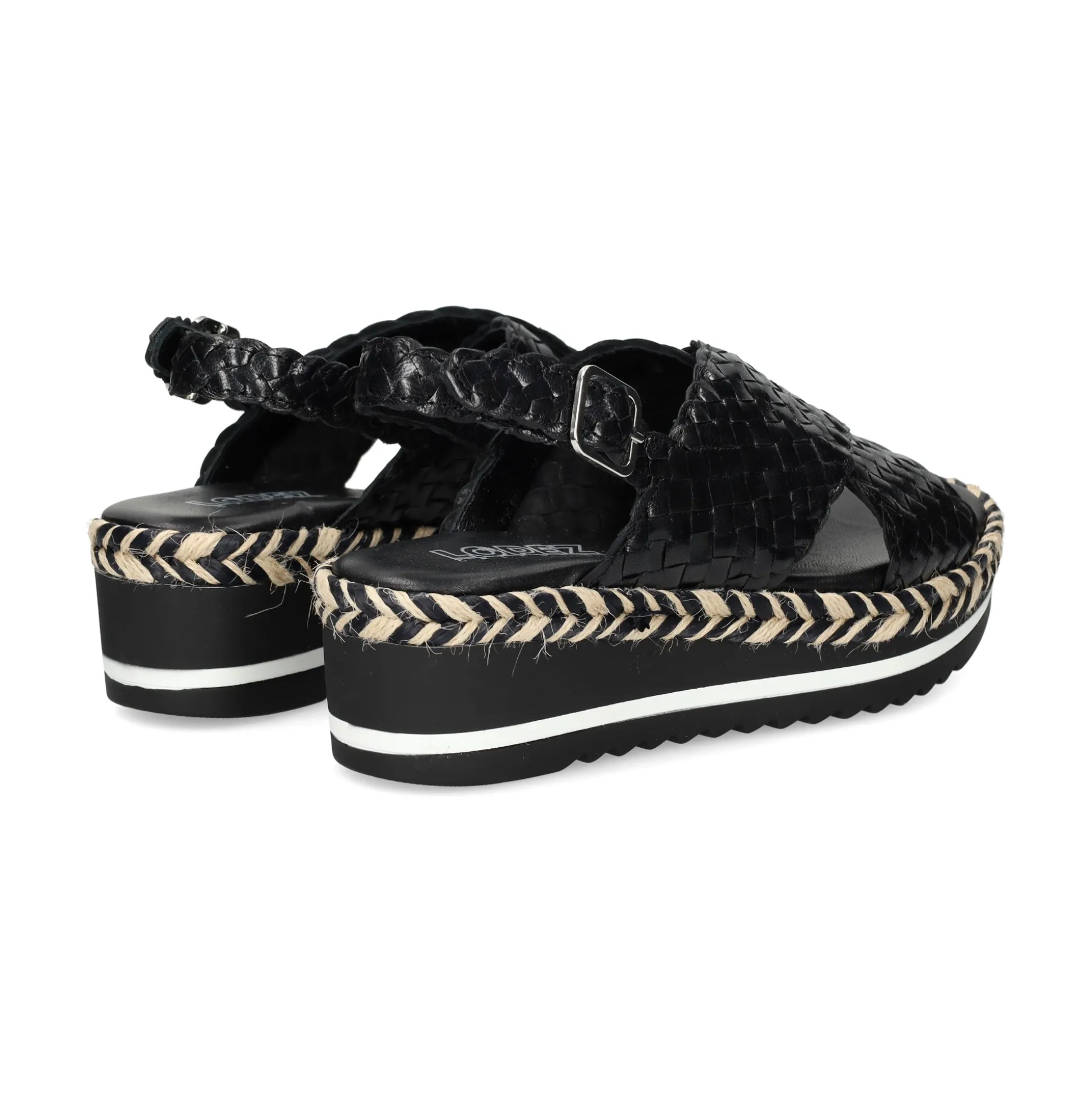 LÓPEZ Sandalias planas de Mujer 22830 NEGRO