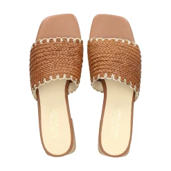 LÓPEZ Sandalias planas de Mujer 24505 TABACO