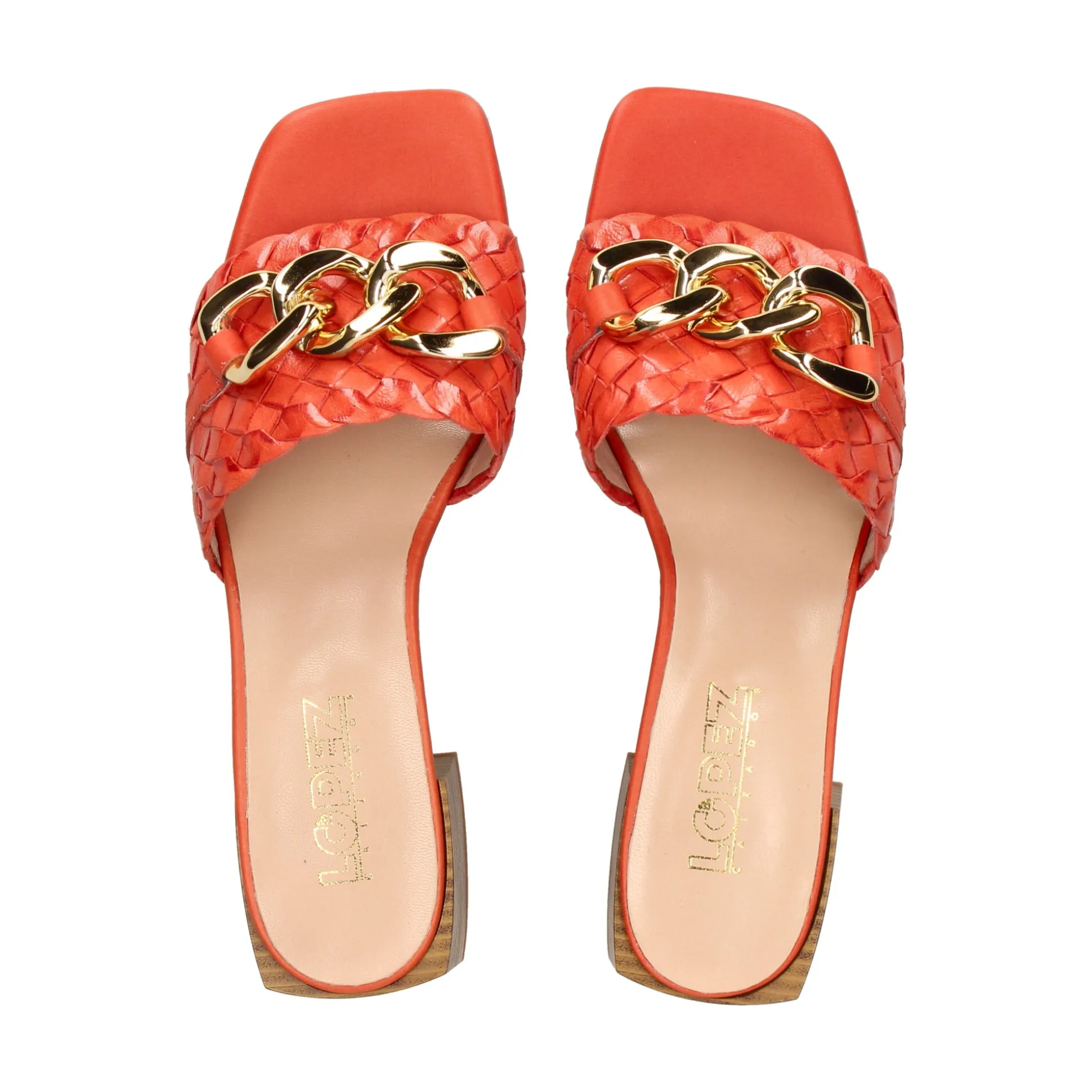 LÓPEZ Sandalias planas de Mujer 22691 NARANJA