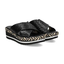 LÓPEZ Sandalias planas de Mujer 16257 NEGRO