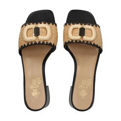 MISS ELASTIC Sandalias con tacón de Mujer 70090 72 CAMEL/NEGRO