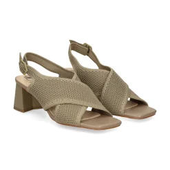 MISS ELASTIC Sandalias con tacón de Mujer 73040 28 TAUPE