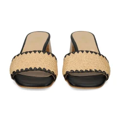 MISS ELASTIC Sandalias con tacón de Mujer 70091 72 CAMEL/NEGRO