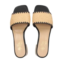 MISS ELASTIC Sandalias con tacón de Mujer 70091 72 CAMEL/NEGRO