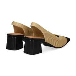 MISS ELASTIC Zapatos de tacón medio de Mujer 76563 72 CAMEL/NEGRO