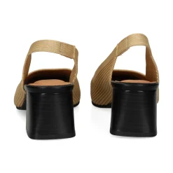 MISS ELASTIC Zapatos de tacón medio de Mujer 76563 72 CAMEL/NEGRO