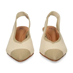 MISS ELASTIC Zapatos de tacón medio de Mujer 76535 3V CREMA/AVENA