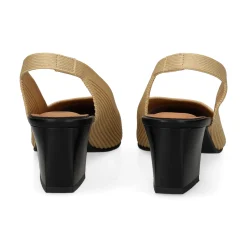 MISS ELASTIC Zapatos de tacón medio de Mujer 76702 72 CAMEL/NEGRO