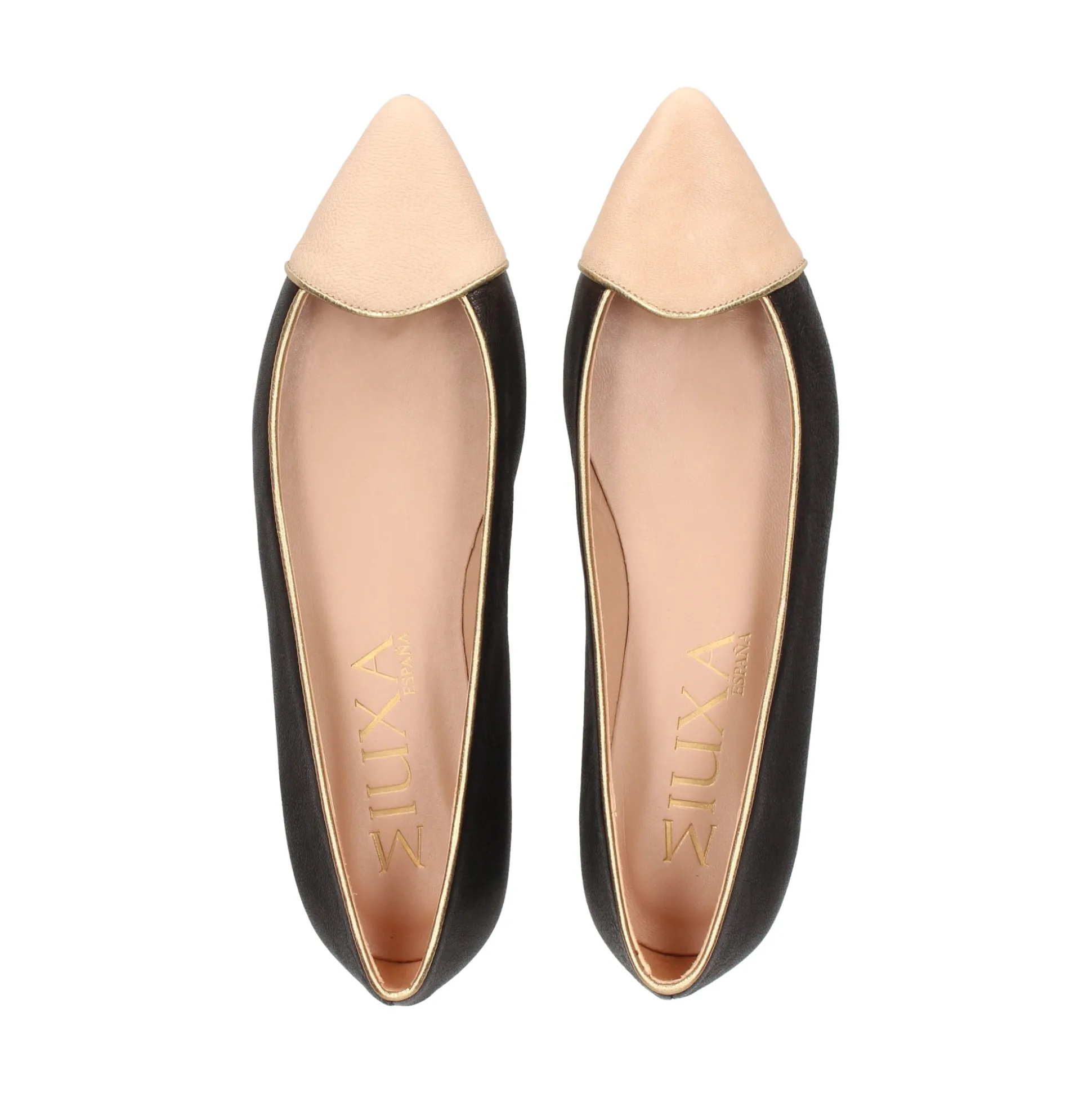 MIUXA Bailarinas de Mujer ZIZAGUE LAGO/NEGRO