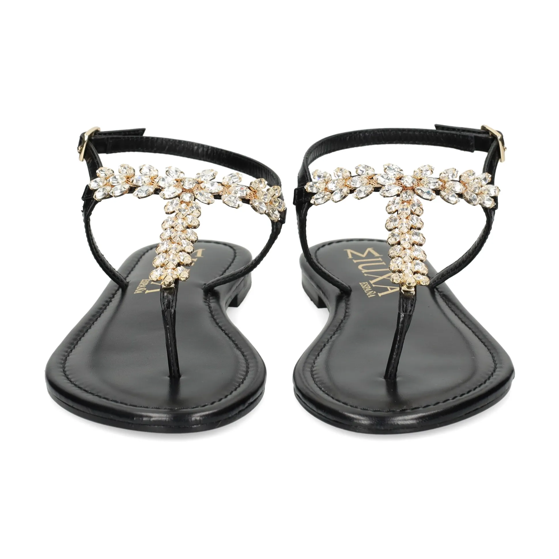 MIUXA Sandalias planas de Mujer XAVI NEGRO