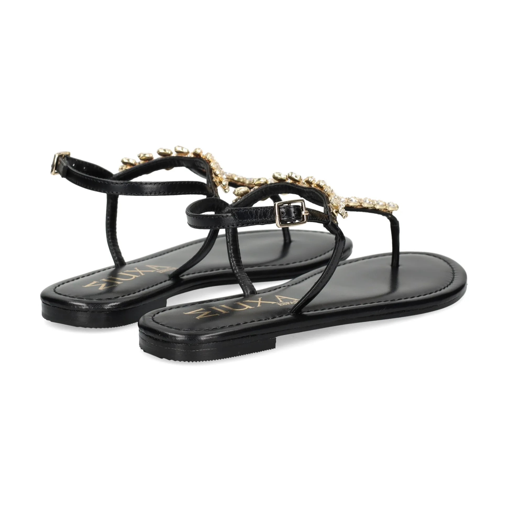 MIUXA Sandalias planas de Mujer XAVI NEGRO