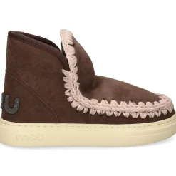 MOU Botines planos de Mujer Eskimo sneak bold glitter logo MOCHA