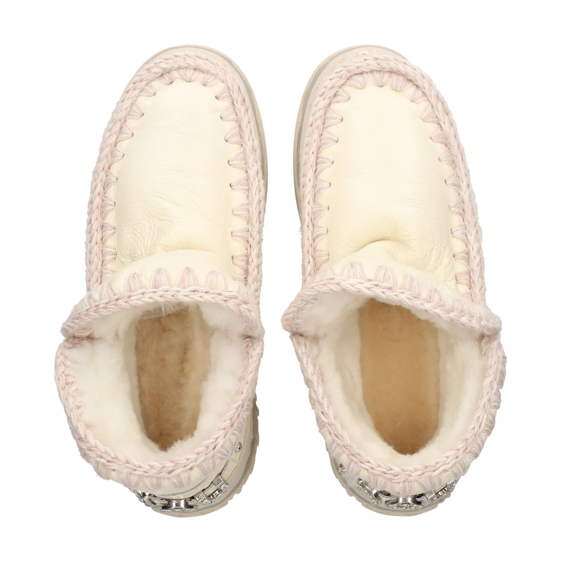 MOU Botines planos de Mujer Eskimo Trainer logo rhinestone WXWHI