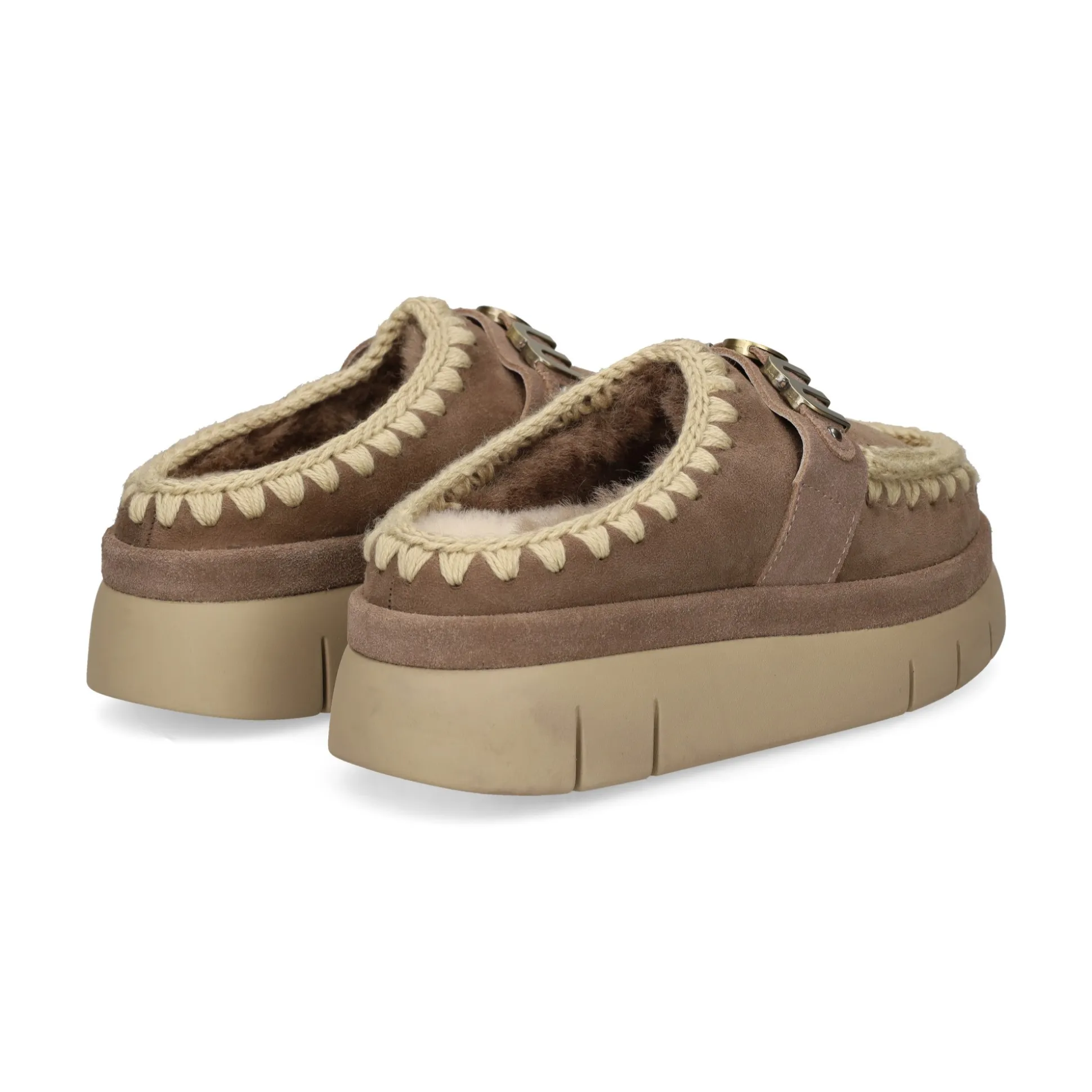 MOU Zuecos de Mujer Bounce welt clog suede ELGRY