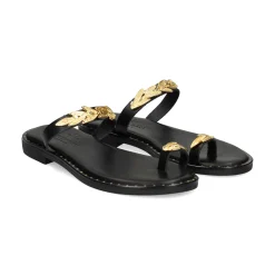 MYCONIAN Sandalias planas de Mujer 221381 NEGRO
