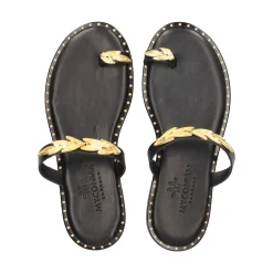 MYCONIAN Sandalias planas de Mujer 221381 NEGRO