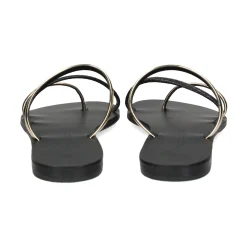 NICOLAS LAINAS Sandalias planas de Mujer 927-T BLACK GOLD
