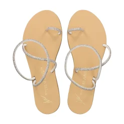 NICOLAS LAINAS Sandalias planas de Mujer 63-TC BLANCO