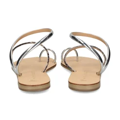 NICOLAS LAINAS Sandalias planas de Mujer 963-T SILVER BEIG