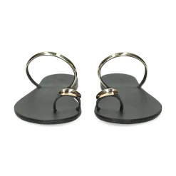 NICOLAS LAINAS Sandalias planas de Mujer 313L-T BLACK GOLD